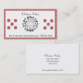 Salon Loyalty Visitekaartje Punch Card (Voorkant / Achterkant)