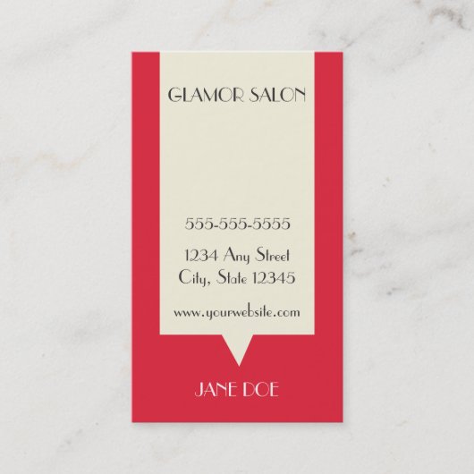 Salon Loyalty Visitekaartje Punch Kaart (Voorkant)