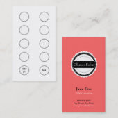 Salon Loyalty Visitekaartje Punch Kaart (Voorkant / Achterkant)