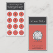 Salon Loyalty Visitekaartje Stamp Card (Voorkant / Achterkant)