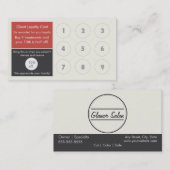 Salon Loyalty Visitekaartje Stamp Kaart (Voorkant / Achterkant)