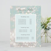 Salon Luxe Shimmer Pastel Prijs Kaart (Staand voorkant)