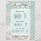 Salon Luxe Shimmer Pastel Prijs Kaart (Voorkant)