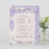 Salon Luxe Shimmer Pastel Prijs Kaart (Staand voorkant)