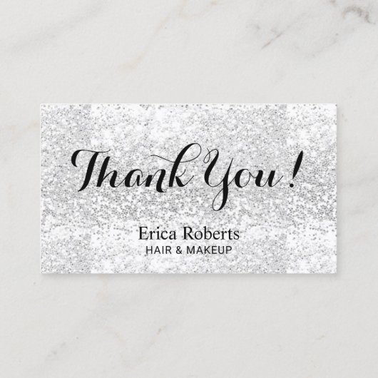 Salon Luxury Silver Glitter Modern Gold Loyalty (Achterkant)