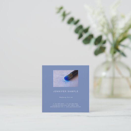 Salon Make-up Elegant Professioneel Plein Luxe Vierkante Visitekaartje (Staand voorkant)