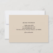 Salon Make-up Hair Lashes Beige Tarot Gift Kaart (Achterkant)