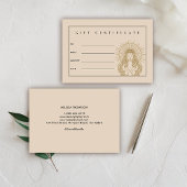 Salon Make-up Hair Lashes Beige Tarot Gift Kaart