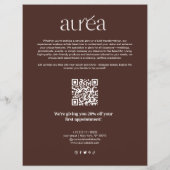 Salon Makeup Promotion Pricing Flyer (Achterkant)