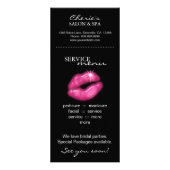 Salon Marketing Kaarten Damask Pink Glossy Lips Si Reclamekaart (Achterkant)
