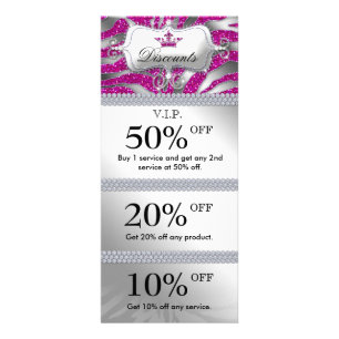 Salon Marketing Kaarten juwelen Crown Sparkle Roze Reclamekaart