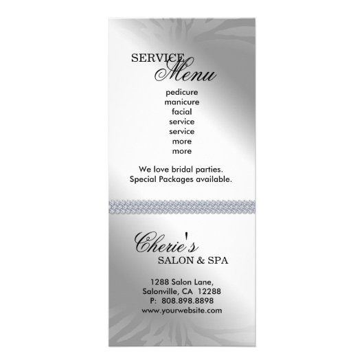 Salon Marketing Kaarten Juwelry Crown Sparkle Pink Reclamekaart (Achterkant)