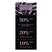 Salon Marketing Kaarten Paars Zebra Reclamekaart (Voorkant)