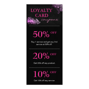 Salon Marketing Kaarten Roze Floral Reclamekaart