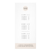 Salon Minimale Moderne Stripes Price List Rack Kaa Reclamekaart (Achterkant)