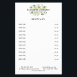 Salon Modern Botanic Black Green White Flyer<br><div class="desc">Elegant, modern, botanisch, zwart, groen, wit flyer. Bewerk je product in een paar minuten door jouw naam, service en prijzen in te voeren. U kunt de doopvont, de kleur en de positie individueel kiezen door "verder te personaliseren".</div>