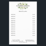 Salon Modern Botanic Black Green White Flyer<br><div class="desc">Elegant,  modern,  botanisch,  zwart,  groen,  wit flyer. Bewerk je product in een paar minuten door jouw naam,  service en prijzen in te voeren. U kunt de doopvont,  de kleur en de positie individueel kiezen door "verder te personaliseren".</div>