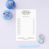 Salon Modern Botanic Black Green White Flyer (Enkel)