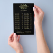 Salon Modern Botanik Schwarz Grün Schwarz Flyer (Hand)