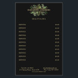 Salon Modern Botanik Schwarz Grün Schwarz Flyer<br><div class="desc">Elegant,  Botanik,  Schwarz,  Grün Flyer. Editiere dein Produkt in wenigen Minuten indem deinen Namen,  Service und Preise eingibst. Über "weiteres personalisieren" kannst Du die Schriftart,  Farbe und Position individuell wählen.Flyer.</div>