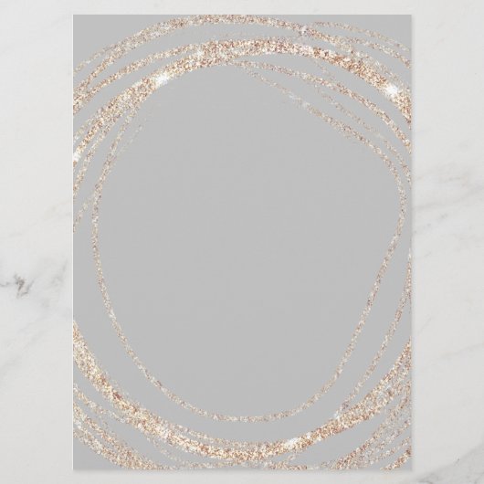 Salon Modern Faux Gold abstract Elegante Prijs Kaa Menu (Achterkant)