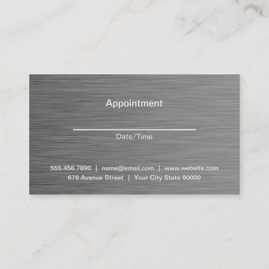 Salon Modern Luxe Afsprakenkaartje (Achterkant)