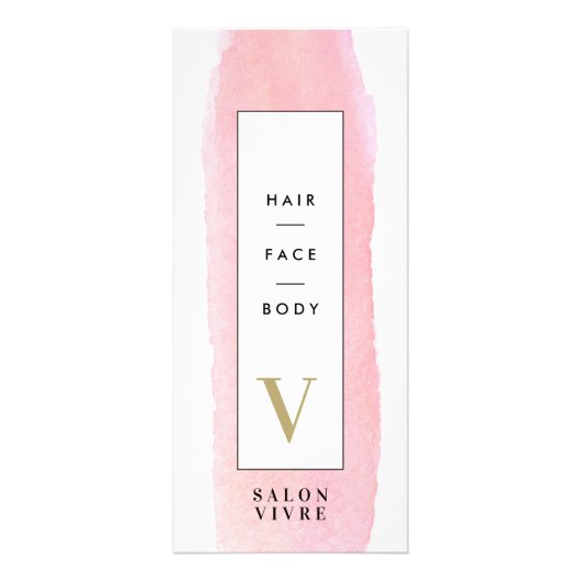 Salon Modern Services Price List Waterverf Reclamekaart (Voorkant)