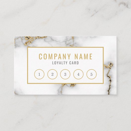 Salon moderne goudmarmertrouwerij. klantenkaartje (Voorkant)