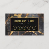 Salon moderne luxe gouden marmeren loyaliteitskaar klantenkaartje (Voorkant)