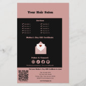 Salon Moederdag Cadeaubon Actie Flyer (Achterkant)