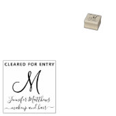Salon Monogram COVID temperatuur vrijgemaakte inga Rubberstempel (Gestempeld)