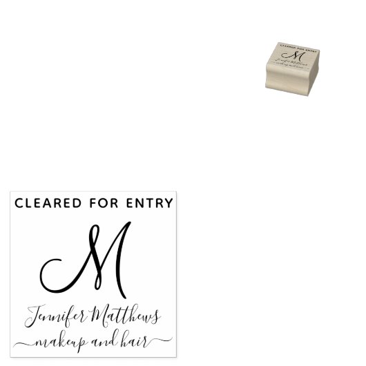 Salon Monogram COVID temperatuur vrijgemaakte inga Rubberstempel (Gestempeld)