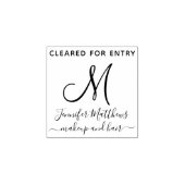 Salon Monogram COVID temperatuur vrijgemaakte inga Rubberstempel (Afrduk)