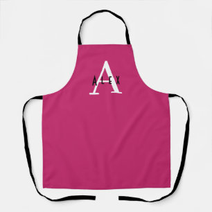Salon Monogram Roze Uniform Schort
