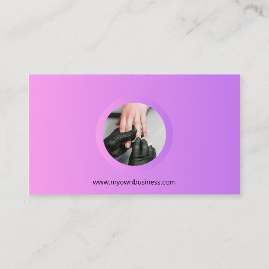 Salon nageltechnicus visitekaartje (Achterkant)