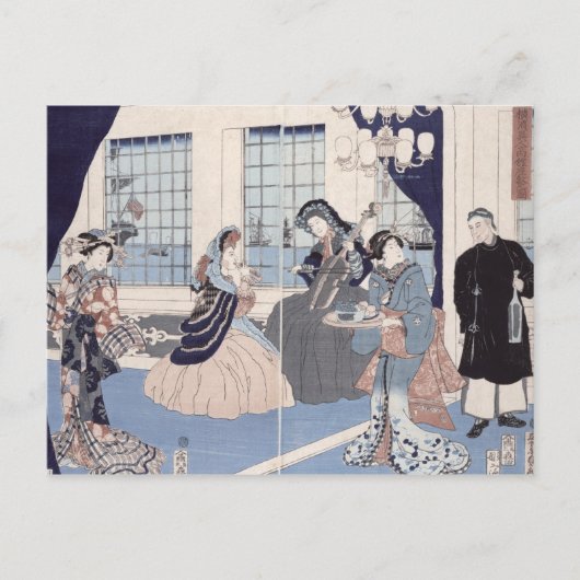 Salon of a house of foreign merchants at briefkaart (Voorkant)