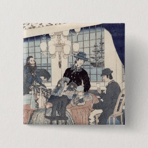 Salon of a house of foreign merchants at vierkante button 5,1 cm