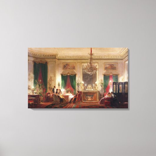 Salon of Princess Mathilde Bonaparte Canvas Afdruk (Voorkant)