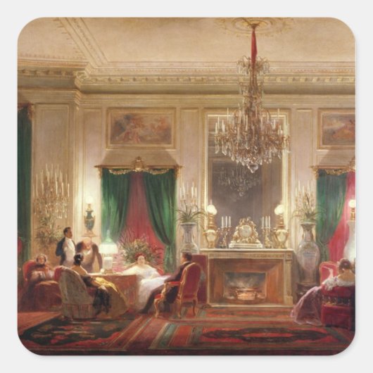 Salon of Princess Mathilde Bonaparte Vierkante Sticker (Voorkant)