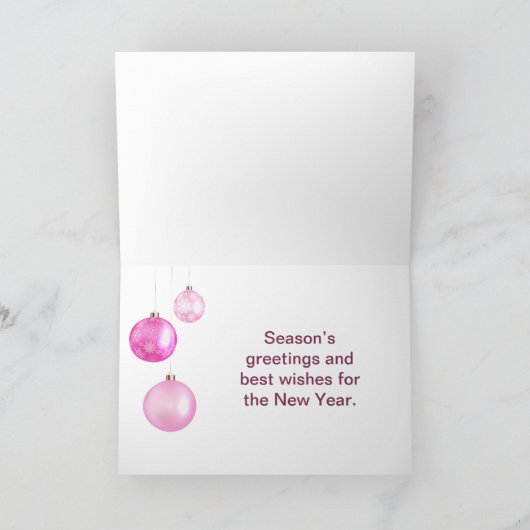 Salon of spa Kerstmis/Vakantiedagen Feestdagen Kaart (Binnen)