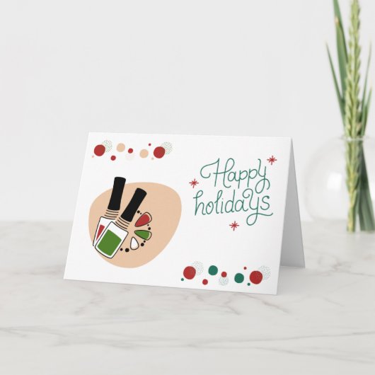 Salon of spa Kerstmis/Vakantiedagen Feestdagen Kaart (Voorkant)