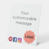  salon- of spa-teken reclamebord met voetstuk (Voorkant)