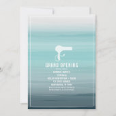 Salon Opening Aqua Ombre Kaart (Voorkant)