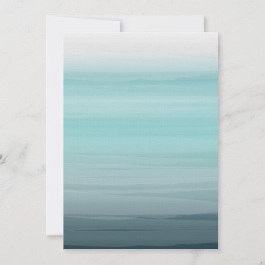 Salon Opening Aqua Ombre Kaart (Achterkant)