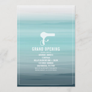 Salon Opening Aqua Ombre Kaart
