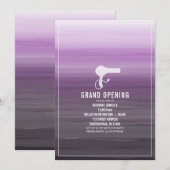 Salon Opening Paarse Ombre Kaart (Voorkant / Achterkant)