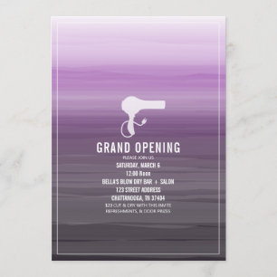 Salon Opening Paarse Ombre Kaart