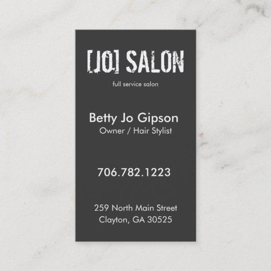 Salon Owner Stylist Visitekaartje (Voorkant)