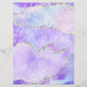 salon paars zilveragate glitter-prijskaart menu (Achterkant)