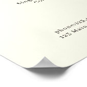 Salon Palm, blad, prijslijst Poster (Hoek)